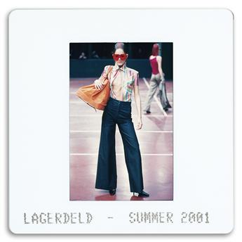 (FASHION--KARL LAGERFELD) A binder of approximately 200 slides from Karl Lagerfelds 1997-98 and 2001 seasons.